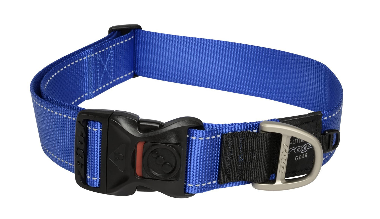 Rogz Utility Large 3/4-Inch Reflective Fanbelt Dog Collar