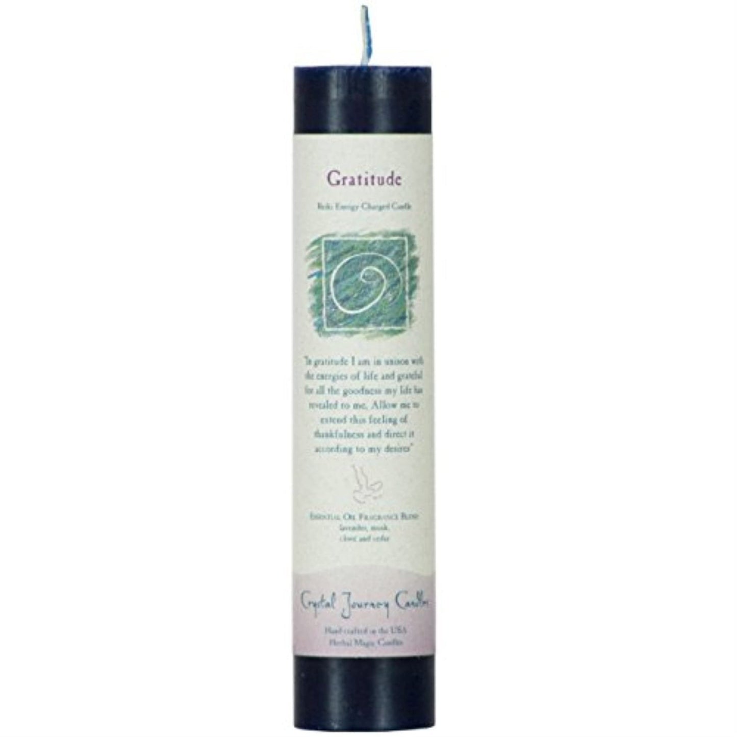 CRYSTAL JOURNEY Candle Pillar Gratitude, 1 EA