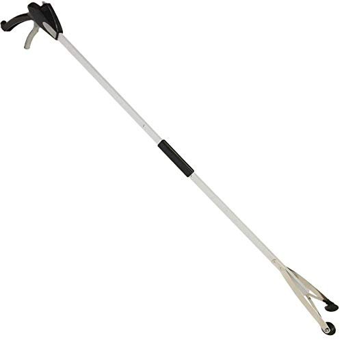 ArcMate EZ Reacher Standard Outdoor, Pro Reacher Grabber Pick Up Tool with Pistol Grip, Suction Cup Reacher, Indoor Commercial and Outdoor Use, 4.5" Wide Jaw, 8lb. Capacity, Black, 48" (48S)
