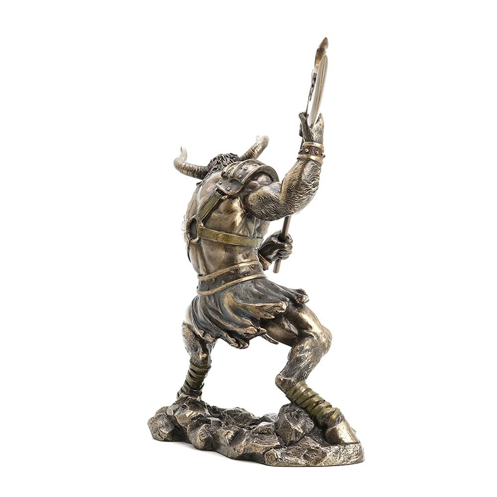 Veronese Design 13 3/4" Tall Minotaur The Creature from The Labyrinth Cold Cast Bronze Resin Sculpture