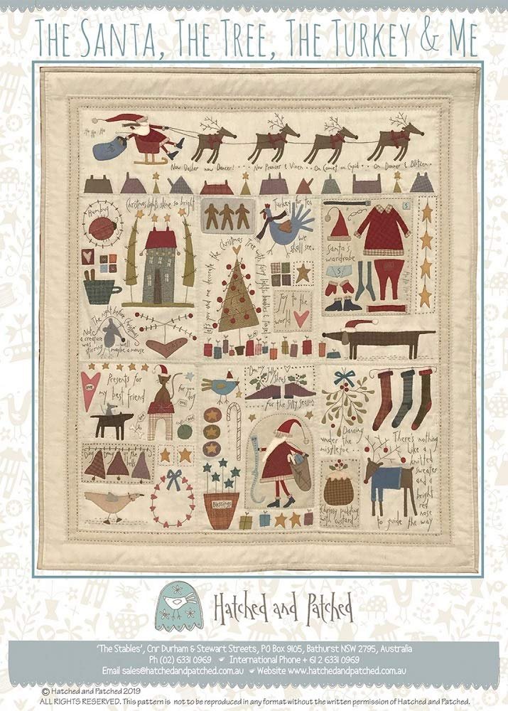 The Santa, The Tree, The Turkey and Me Pattern by Hatched and Patched