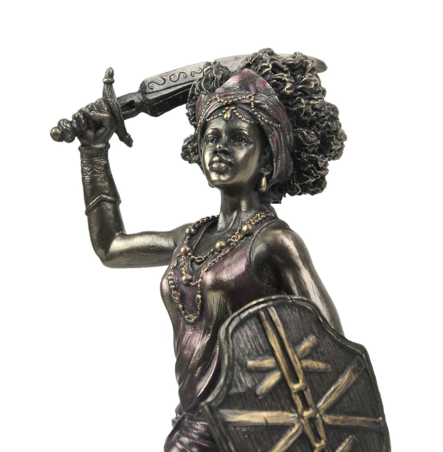 Veronese Design 8 5/8" Santeria Orishas Obba River Goddess Cold Cast Resin Bronze Finish Statue