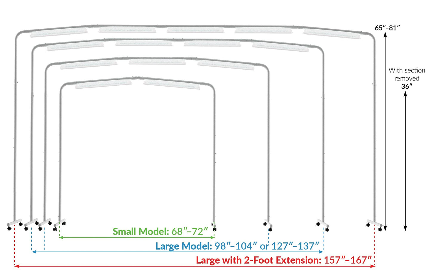 Luminess LED Free-Standing Light Station - LED Light Bar - up to 6" Qnique 21, 15R