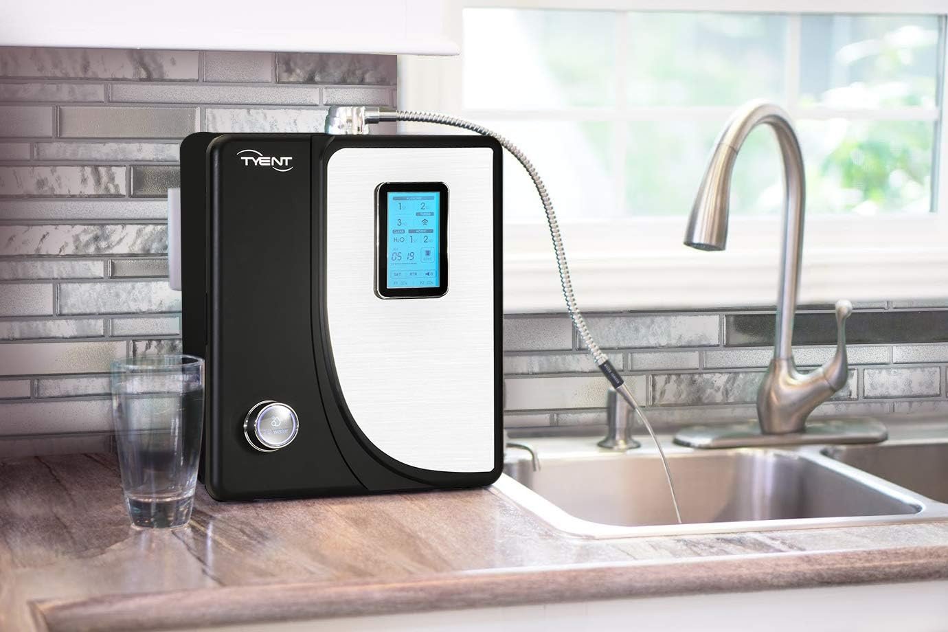 Tyent - H2 Hybrid Water Ionizer - Industry-First Twin-Cell Hybrid Technology - Hydrogen-Enriched Water at Neutral & Alkaline pH - Touchscreen & Autofill Controls - Advanced Filtration for Wellness