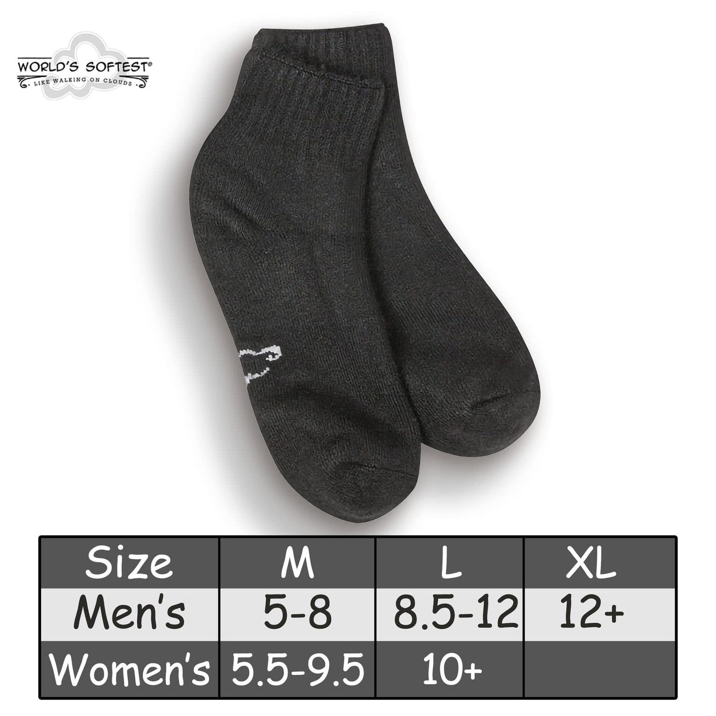 World's Softest Men's Classic Quarter Crew Socks