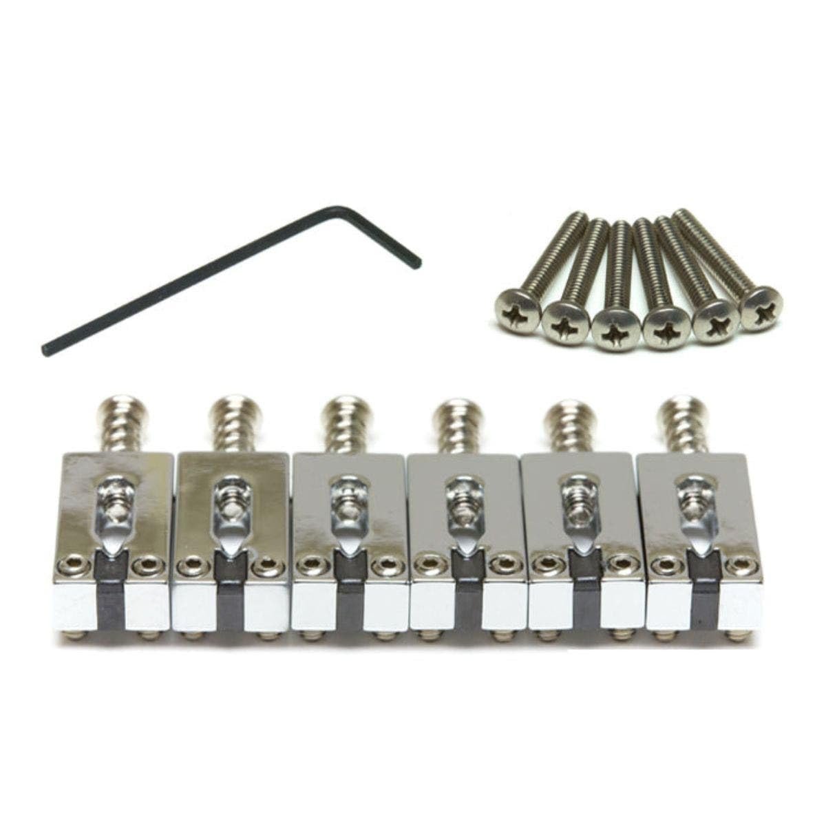 Graph Tech PG-8000-0C String Saver Classics Strat and Tele Style Saddle Set - Chrome