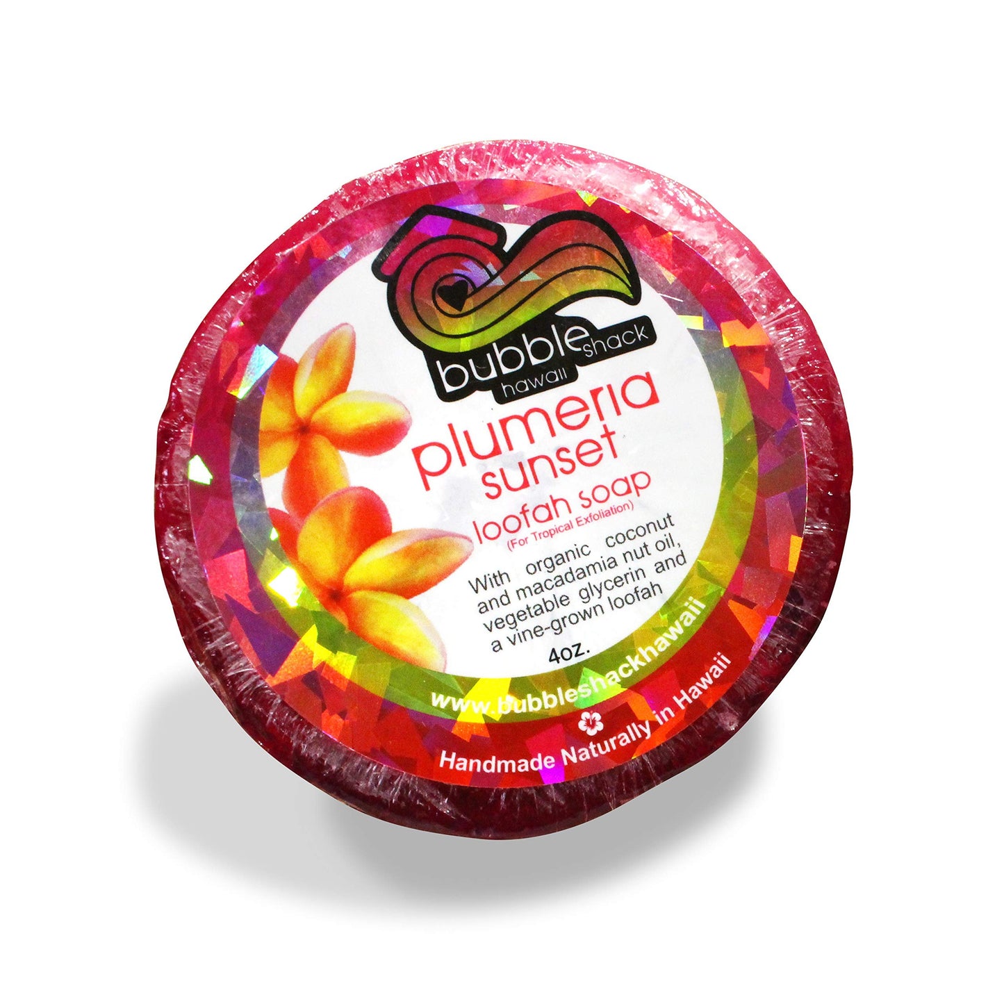 Bubble Shack Hawaii Plumeria Sunset Loofah Soap