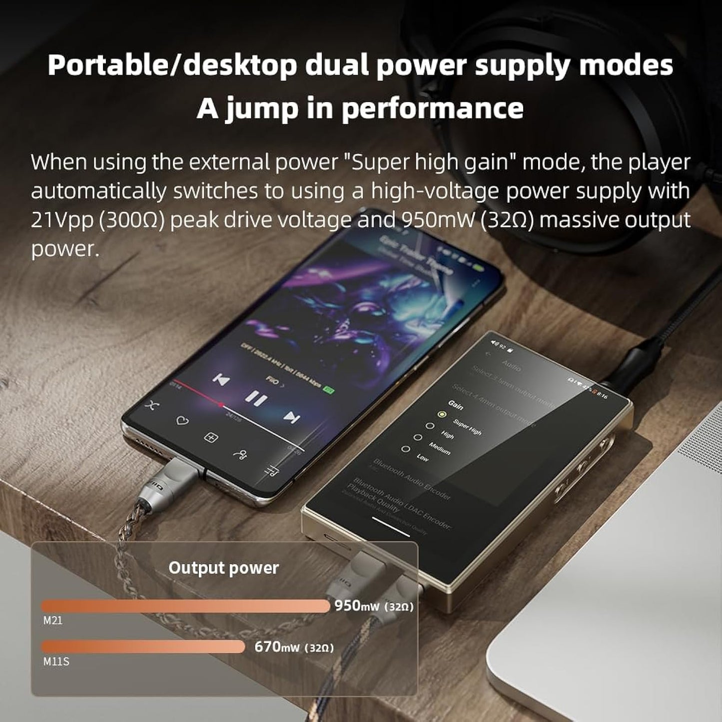 FiiO M21 Android 13 Portable Music Player MP3 Snapdragon 680 4* CS43198 DAC Chips Hi-Res Audio DSD Bluetooth LDAC