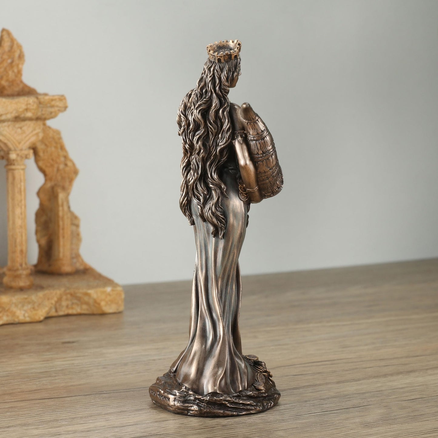 Veronese Design 6 1/8 Inch Fortuna The Greek Goddess of Fortune and Luck Resin Sculpture Cold Cast Bronze Finish