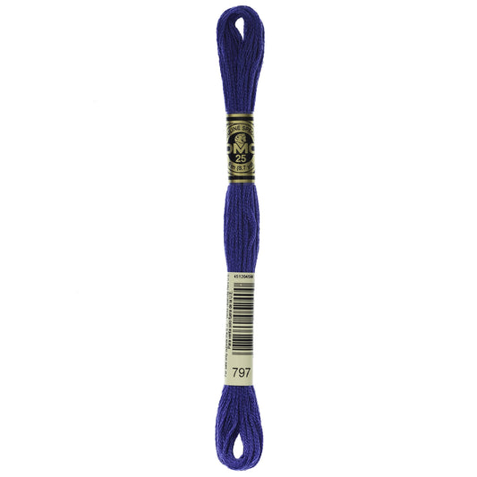 DMC Thread 6-Strand Embroidery Cotton 8.7 Yards Royal Blue 117-797 (12-Pack)