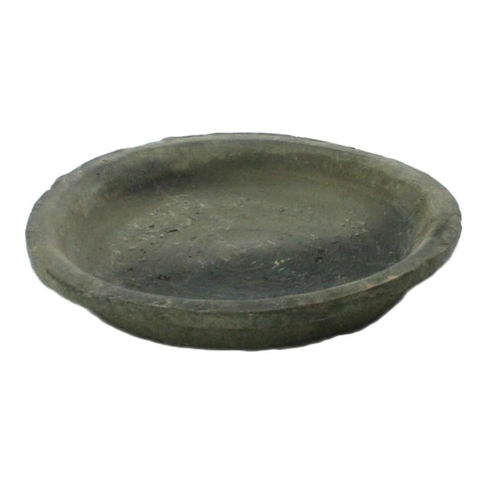 HomArt Rustic Terra Cotta Saucer 6.25-Inch, Moss Grey