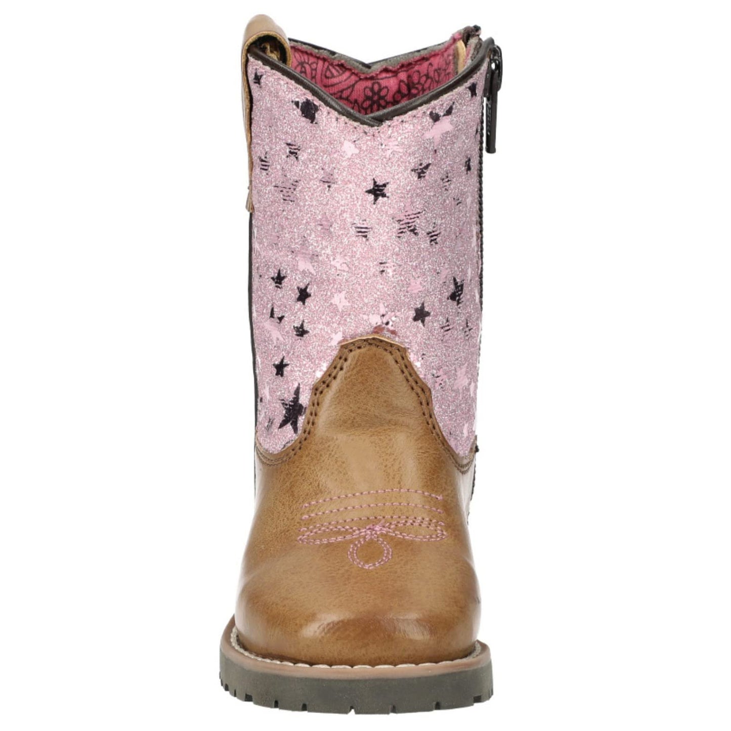 Smoky Mountain Women's Mesa Square Toe Pull On Brown Oil Distressed/Navy Crackle Boots