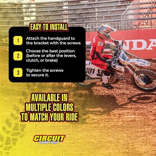CIRCUIT EQUIPMENT - Universal Motorcycle Handguards - Italian Design, Durable, Weather-Resistant Nylon Brackets and Sleek Finish - Enhanced Control and Protection - Carbon Texture