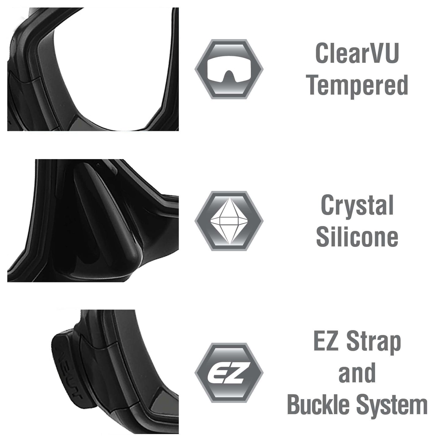 TUSA Sport Adult Platina Hyperdry Mask, Snorkel, & Fins Travel Set