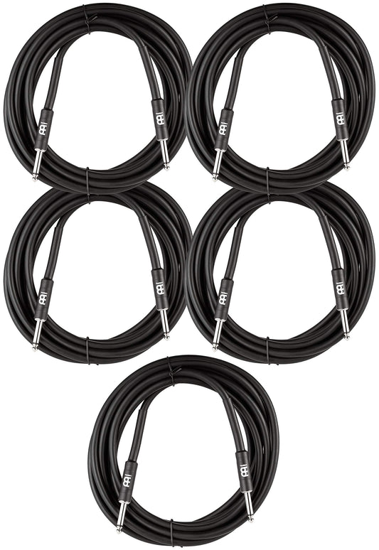 Meinl Percussion Cocktail Cajon Instrument Cable Set with Varying Lenghts — 8 mm with 1/4" Connectors — for PA Sound Systems or Amplifiers, 2-Year Warranty (MPICS1)