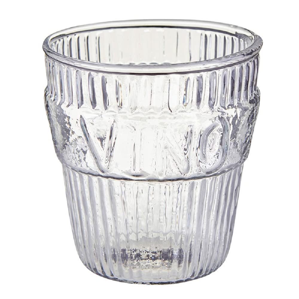 Creative Brands J2467 Vino and Wine Table Glass, 3.5-inch Height, Set of 4