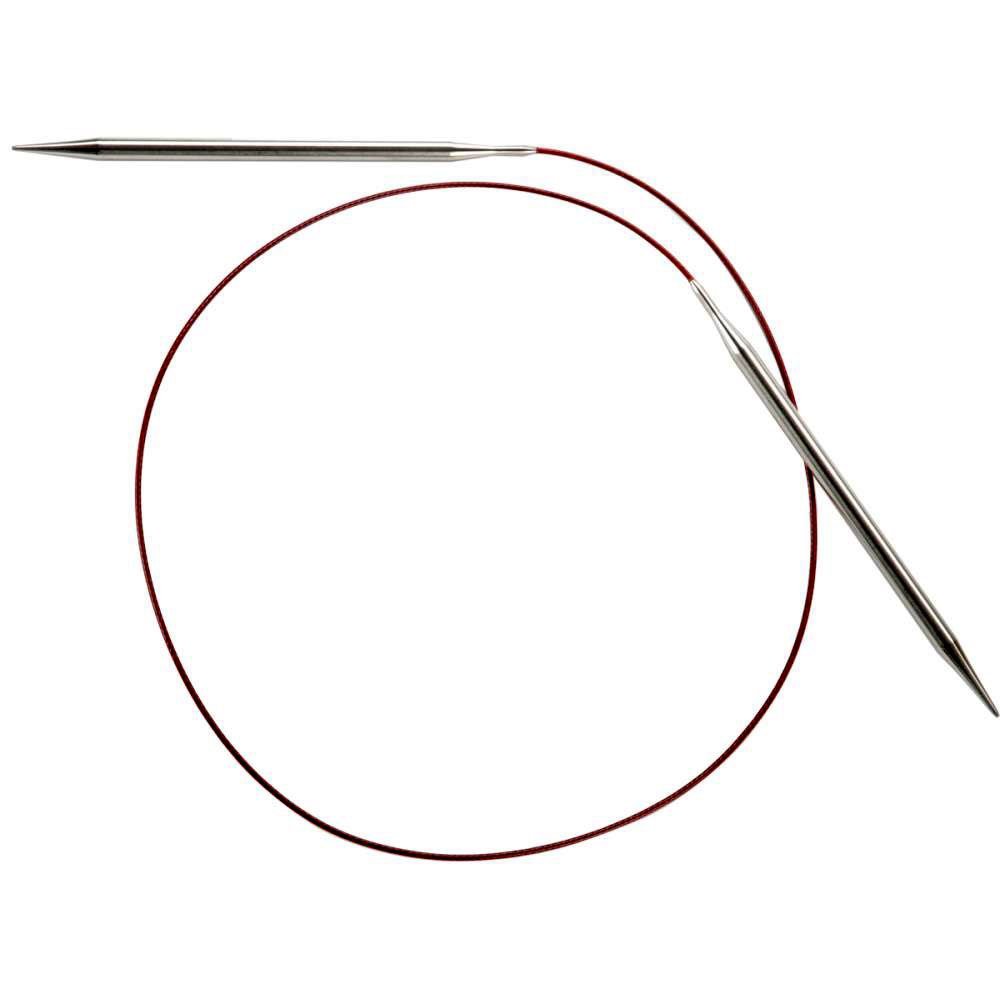 ChiaoGoo Red Lace Circular 32 inch (81cm) Stainless Steel Knitting Needle Size US 10.75 (7mm) 7032-10.75