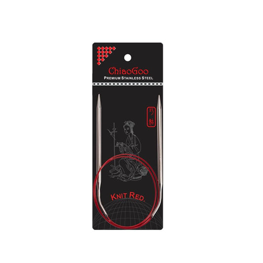 ChiaoGoo 12-Inch Red Circular Knitting Needles, Size 6/4mm (6012-6)
