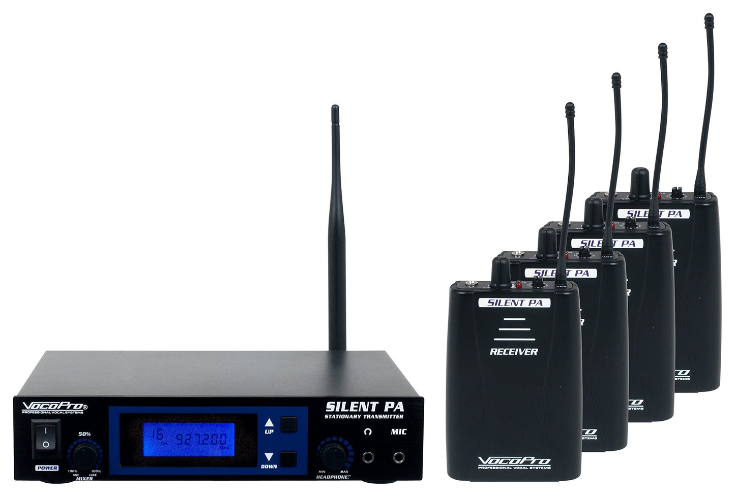 VocoPro, 16 Audio Broadcast System, USB, Black, 15.00 x 9.00 x 17.00 (SilentPA-Practice)