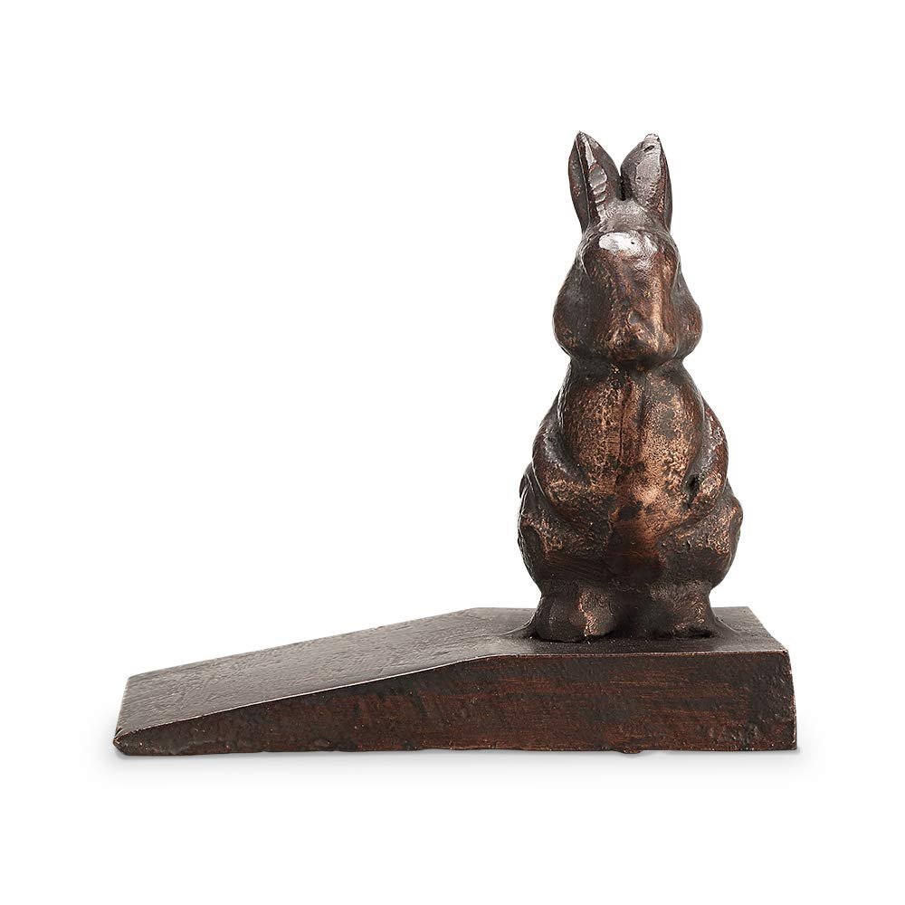 SPI Bunny Rabbit Doorstop, Bronze, Cast Iron, 4.5"H 5"W 2.5"D, 1 Pc