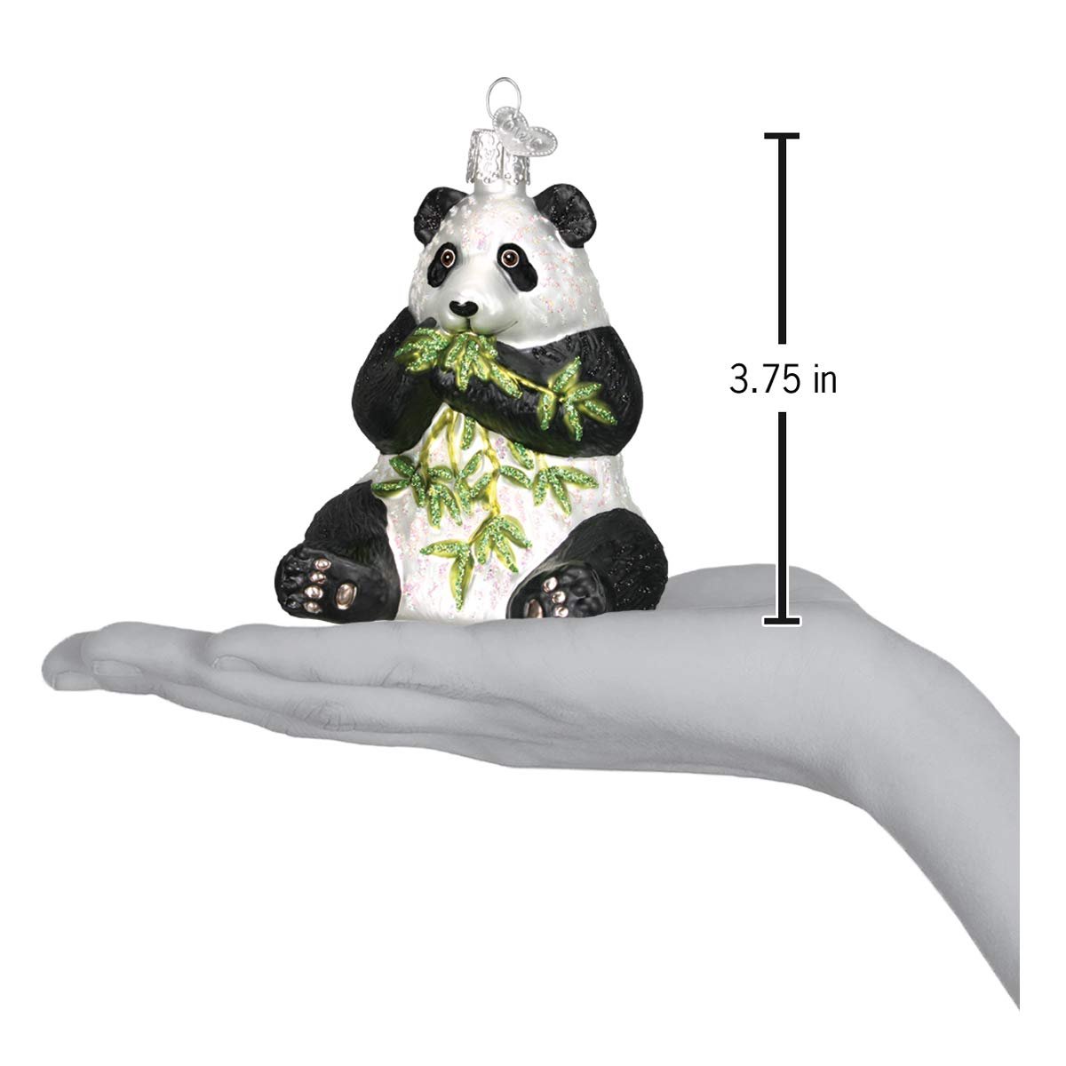 Old World Christmas Ornaments: Panda Glass Blown Ornaments for Christmas Tree