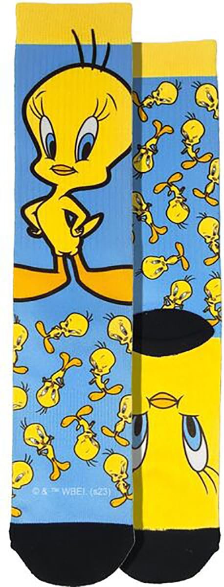 Spoontiques Tweety Novelty Crew Socks, One Size, Apparel Clothing Accessories