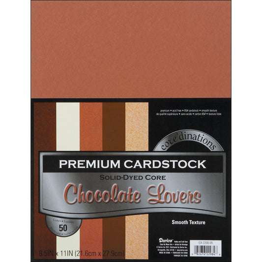 Core'Dinations Value Pack Smooth Cardstock 8.5"X11" 50/Pkg-Chocolate Lovers