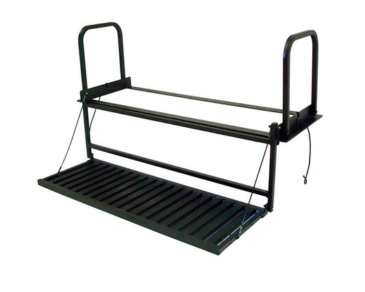 Great Day Magnum Truck N’ Buddy Tailgate Folding Step/Seat Platform for Standard Size Pickup Trucks - 400 lbs Weight Capacity - Black Powder-Coated Finish 34.5”x 35.5”x 58”, TNB3000MB