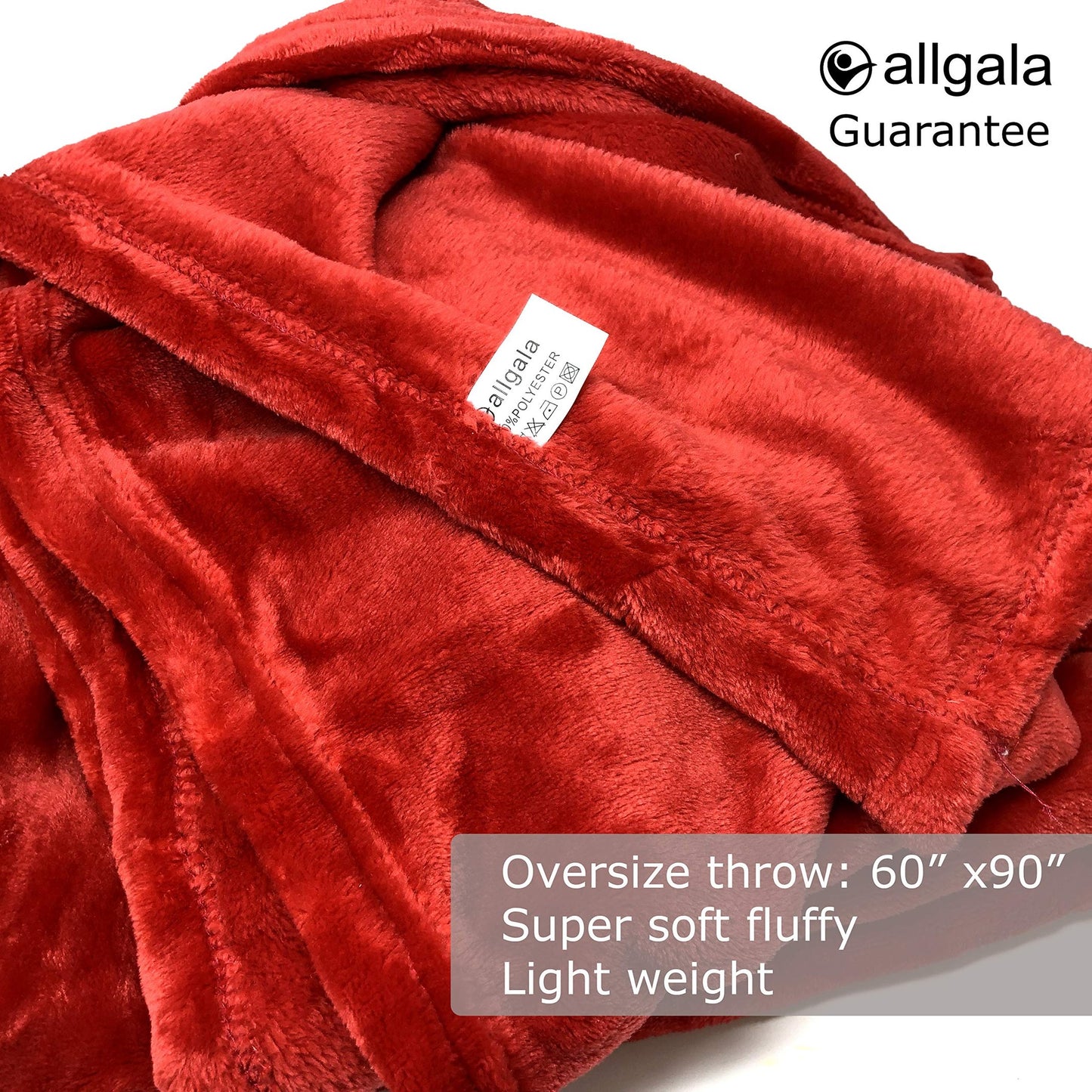allgala Super Soft Flannel Plush Light Weight Throw Blanket