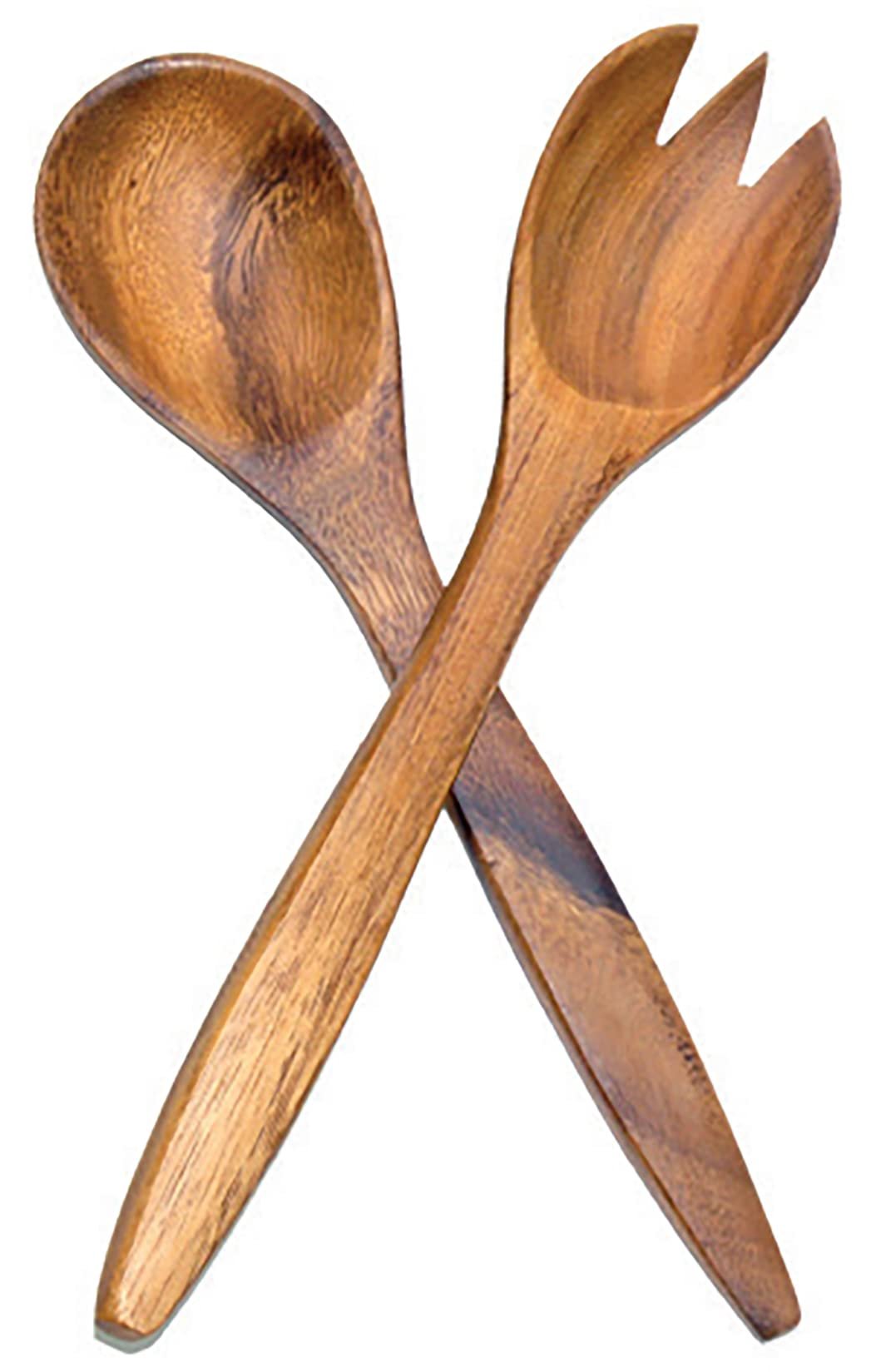 Pacific Merchants Acacia Wood, 12” Fork & Spoon Serving Set