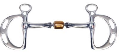 Showman Stainless Steel Kimberwick Style Bit w/D Cheeks