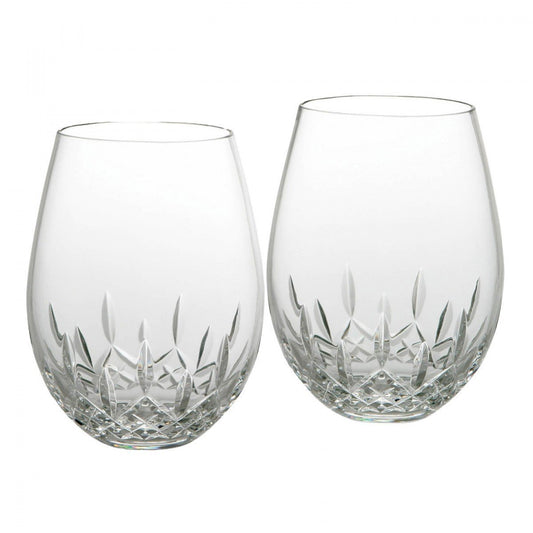 Waterford Lismore Essence Stemless Deep Red Wine Glass, Set of 2