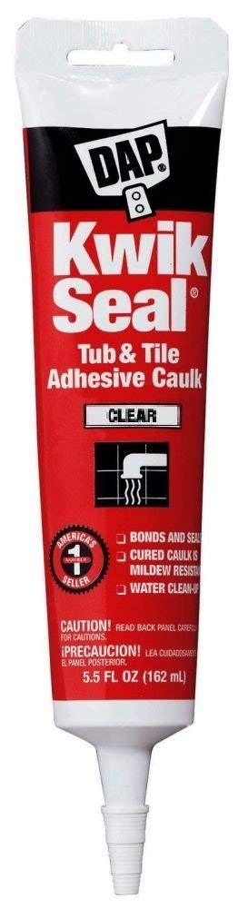DAP 18008 24 Pack 5.5 oz. Kwik Seal Kitchen and Bath Adhesive Caulk, Clear