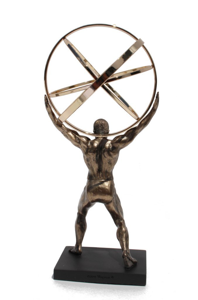 VERONESE Atlas Carrying The Celestial Spheres Statue 9 Inch Tall