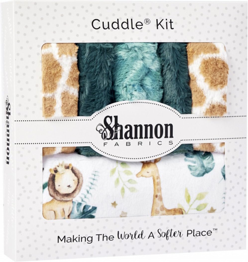 Shannon FABRICS Minky Lullaby Jungle Rumble Cuddle Kit Quilt Kit