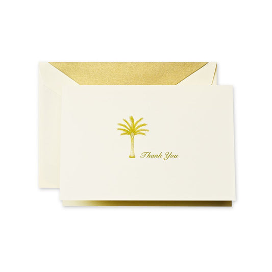 Crane & Co. Hand Engraved Palm Tree Thank You Note (CT1421)