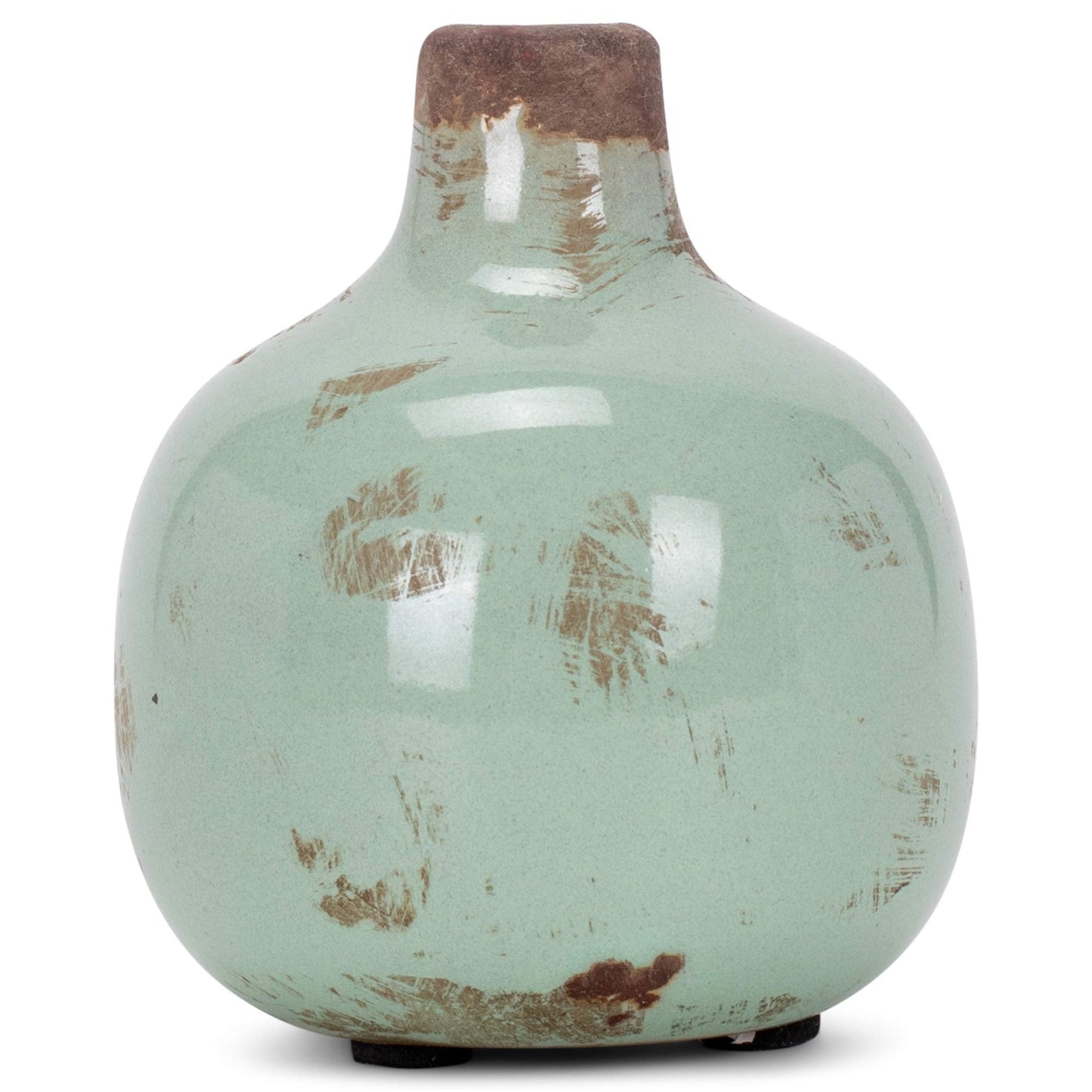 47th & Main Creative Brands Rustic Ceramic Vase, Mini, Light Green