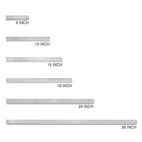 Alumicolor Flexible Stainless Steel Ruler w/Cork Back Value Pack