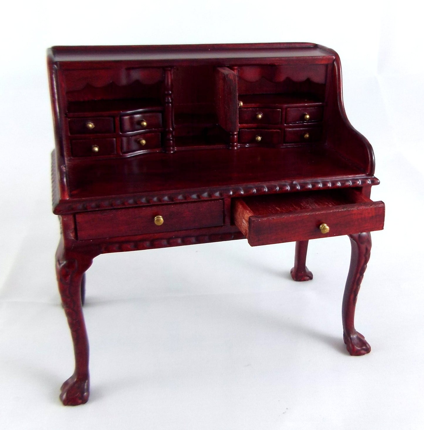 Dollhouse Minature Platinum Secretary Desk Mahogany