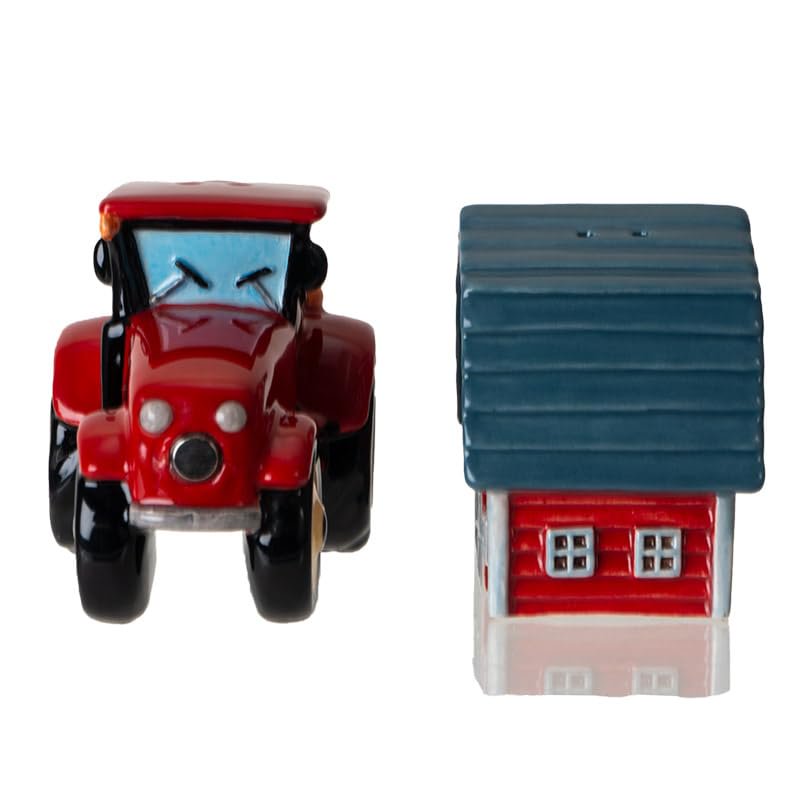 Pacific Giftware Country Kitchen Tractor & Barn Salt and Pepper Shakers
