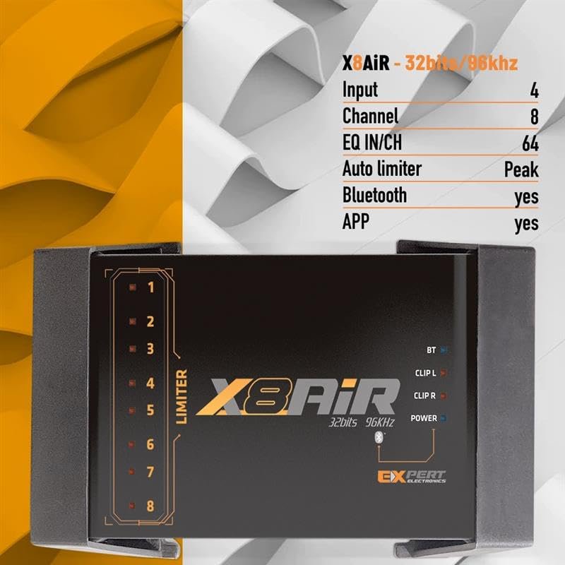 Banda Audioparts X AIR Series Digital Signal Processor, 32bit/96khz, Bluetooth and APP Control, 19 Band EQ, 2 Input