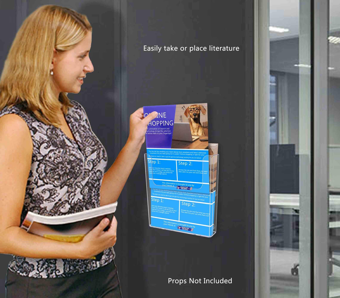 Marketing Holders Magazine Display Periodical Journal Newsletter Graphics Document Organizer Stand Letter Size