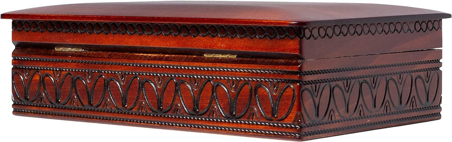 JEWELRY WOODEN BOX Handmade Linden Wood Keepsake, Made in Poland