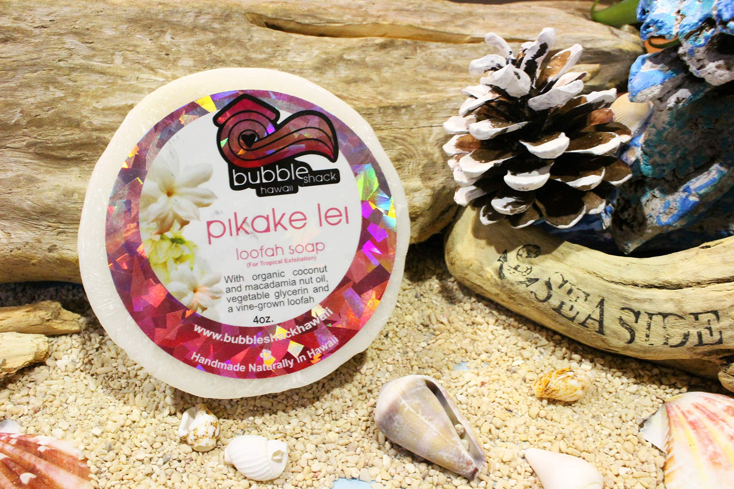 Bubble Shack Hawaii Loofah Lather Pikake Lei