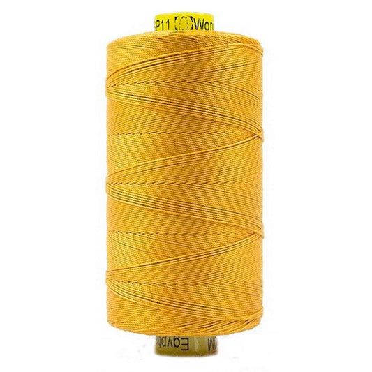 WonderFil Specialty Threads Spagetti, Rich Gold, 3-ply 100% Long Staple Double-Gassed Egyptian Cotton, 12wt