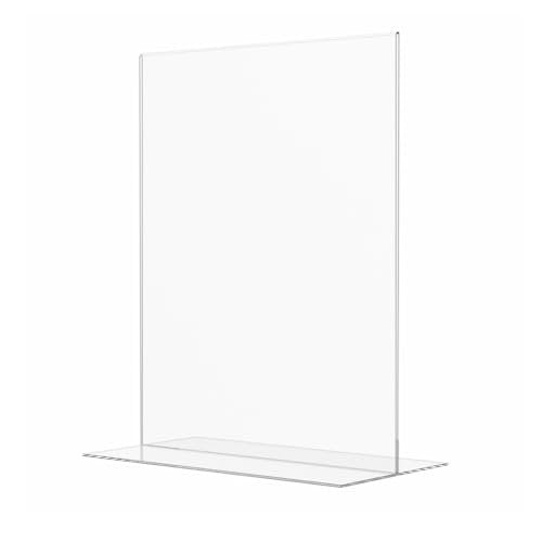 Marketing Holders Acrylic Sign Holder 11" x 14" Literature Flyer Poster Frame Letter Notice Menu Pricing Deli Table Tent Countertop Expo Event Sign Holder Display Stand Double Sided Bottom Loading