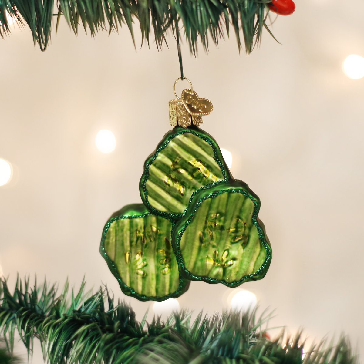 Old World Christmas Ornaments: Pickle Chips Glass Blown Ornaments for Christmas Tree