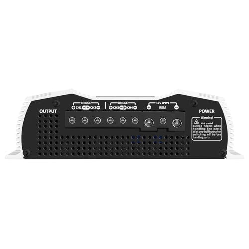Taramps DS 800x4 2 Ohms 800 Watts RMS, 4-Channel 200x4 Watts RMS, Class D, Full Range, Crossover High/Low Pass Fixed, Bridgedable, Car Audio Amplifier