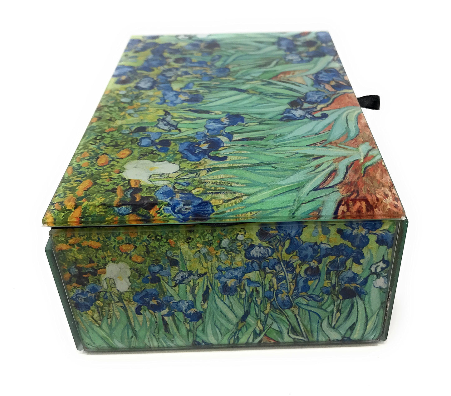 Vincent Van Gogh Glass Jewelry Keepsake Box (Iris)