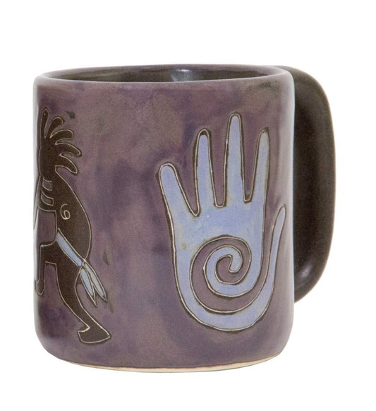 Mara Stoneware 16 oz. Kokopelli Plum Mug